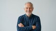 © FryArt - Smiling senior man with beard wearing blue sweater