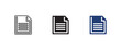 © ptund - document paper icon set, file page vector, text sheet symbol, office contract sign, note report graphic, article page element
