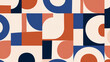 © BlackBridge Media - Abstract Geometric Pattern with Retro Mid Century Shapes