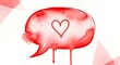 © Butok - Watercolor red speech bubble with heart symbol