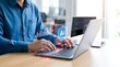 © Technology  - Software developer working on a laptop with aipowered data analytics and cybersecurity monitoring dashboard