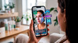 © Elena - Smartphone app uses AI to scan woman's face and assess skin hydration levels indoors