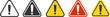 © Susilo - Warning triangle icon set danger Exclamation mark signs Triangular illustration