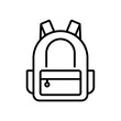 © Gowravhraaj Studio  - Backpack icon Outline thin set
