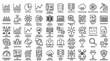 © Liton - Big Data Analysis Thin Line Icon Set with Analytics, Data Processing, Cloud Computing, Statistics, Dashboards, and Digital Technology