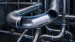 © Tina's Studio - Futuristic pneumatic tube system with capsule transport in industrial facility