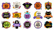 © Md Ubaidul Islam Ron - Halloween sale badges and discount stickers set, 15 spooky promotional labels for retail, cute holiday marketing icons on white background Halloween