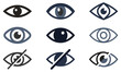 © Itz Rakesh - Eye icon set for show and hide password visibility in web UI UX design.