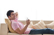 © IndiaPix - Young man relaxing while listening to music