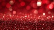 © Harry - Vibrant red glitter background featuring soft out of focus bokeh lights creating a magical festive atmosphere for holiday celebration projects