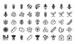© Anjuara - Minimalist Cereal Grains and Crop Thin Line Art Icons Set Vector