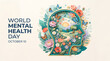 © Mirfakashem - Raising awareness for world mental health day prioritizing psychological well being and support for all