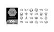 © PouspoMala - Set of 24 graduation cap and education line art icons