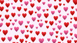 © Sumon - Pattern of scattered red and pink hearts on a light soft background perfect for romantic occasions valentines day celebrations wedding invitations or expressing love and affection in creative designs.