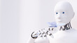 © Westend61 - Robot looking at butterfly on his finger, 3d rendering