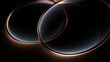 © BlackBridge Media - Abstract Metallic Circles with Glowing Reflections on Dark Background