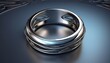 © Laurent - silver metallic ring 3d render