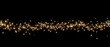 © Russell Edwards - Glowing fairy lights garland sparkling on black background. Festive holiday string lights banner with copy space. Christmas and New Year illuminated border decoration