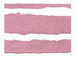 © Moncia - Torn pink textured paper strips isolated on white background