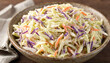 © Khalilrajput - Crisp homemade coleslaw with finely shredded cabbage and carrots tossed in sweet tangy dressing