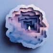 © Anton Popov - Mental health and psychology concept, person navigating a deep maze inside the mind, symbolizing anxiety, confusion, self discovery, emotional struggle, cognitive complexity, and healing