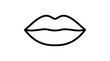 © Sendy - Minimalist continuous line drawing of human lips. Black and white outline vector illustration representing mouth, speaking, kissing, taste, and beauty concepts.