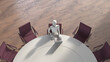 © Westend61 - Robot sitting sitting at conference table, using laptop