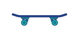 Professional skateboard deck with mechanical wheels for sports recreation.