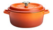 © Alaric - Orange enameled cast iron Dutch oven with lid