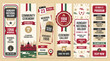 © Adobe Collections - Hungary National Holiday 1956 Memorial banners, vintage October 23 event posters, retro community ceremony invitation set