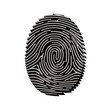 © DesignerArt - Close-up of unique fingerprint pattern on black background