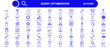 © MDABDUS - Set of sixty blue line art icons for query optimization and data processing system analysis tasks