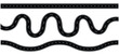 © Jerrymoon - Wavy road with winding curves and horizontal path. Horizontal asphalt road template. Top view of race track and highway.
