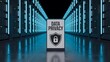 © Asghar - Data privacy concept with secure lock sign inside futuristic digital server environment
