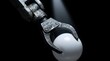 © ridhalex - Weathered industrial robotic claw holding a white sphere representing automated precision and the delicate future of artificial intelligence