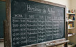 © velikiyzayats - Horario de Aulas no quadro negro da escola para organizacao dos estudos e planejamento escolar