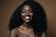 © DragonImages - Portrait of young adult Black woman smiling at camera, showcasing natural beauty and confident self presentation. Ideal for skincare, beauty branding, wellness, inclusive marketing