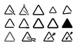 © Anik - Triangle Percussion Instruments Vector Icons, Musical Symbols Collection, Rhythm and Sound Elements for Music Education and Design