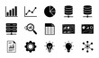 © Anik - Data Analytics Icons Set, Business Intelligence Symbols, Digital Information Graphics, Chart and Database Vector Collection