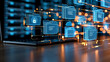 © Nataliya - Online documentation database visualized as interconnected folders and secure cloud servers, automated file management and enterprise knowledge organization, digital