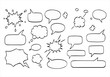 © Sooedertas Images - Comic speech bubble set hand drawn speech balloons thought dialog clouds vector illustration