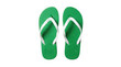 © Tasnia Nasnin Jothey - Pair of green flip flops with white straps for summer