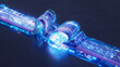 © Evgenii Mymrin/Stocksy - Glowing Data Ribbon Through Digital Processing Node