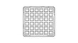© Pragmatic Earth - Classic Waffle Grid Outline Drawing | Minimalist Breakfast Food Vector Art