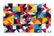 © eidel - Abstract colorful geometric pattern background with vibrant polygonal shapes and mosaic triangles