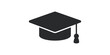 © 扁平化图标  - Graduation cap mortarboard icon for academic achievement and education.