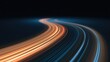 © Khaka - Abstract Light Trails on a Dark Background Representing Speed and Motion.