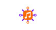 © Hendrik - Modern Music Network Icon with Musical Note and Connectivity Hub, Digital Audio Streaming and Sound Technology Logo on White Background