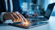 © Touch Heart Photo - Modern digital business automation through AI, data analytics, and governance.