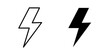 © ramsey - Lightning Flash icon simple drawings set. EPS10